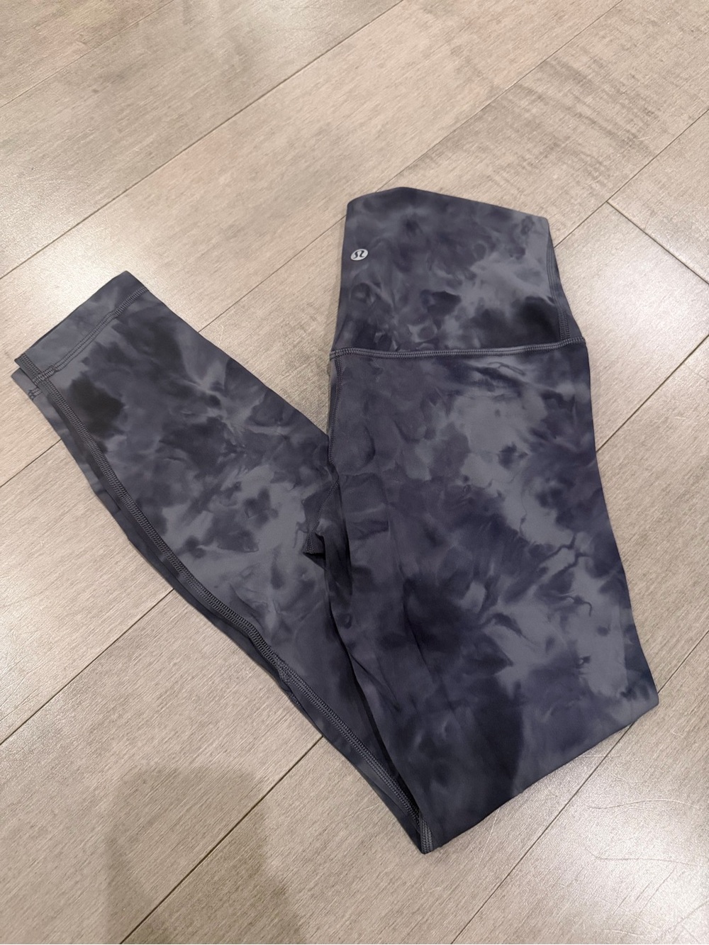 lululemon Gray Tie Dye Align Leggings- High Rise and 7/8 length